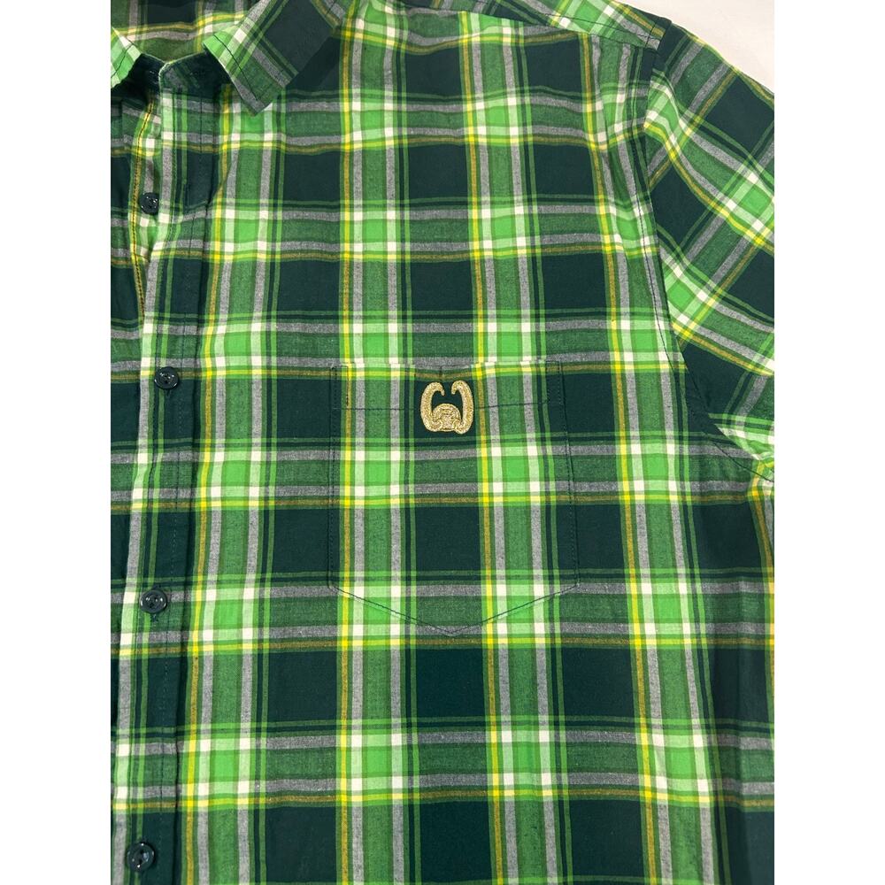 Marvel Loki Shirt Stitch Shoppe Loungefly Green Plaid Short Sleeve XL Mischief - Picture 2 of 7